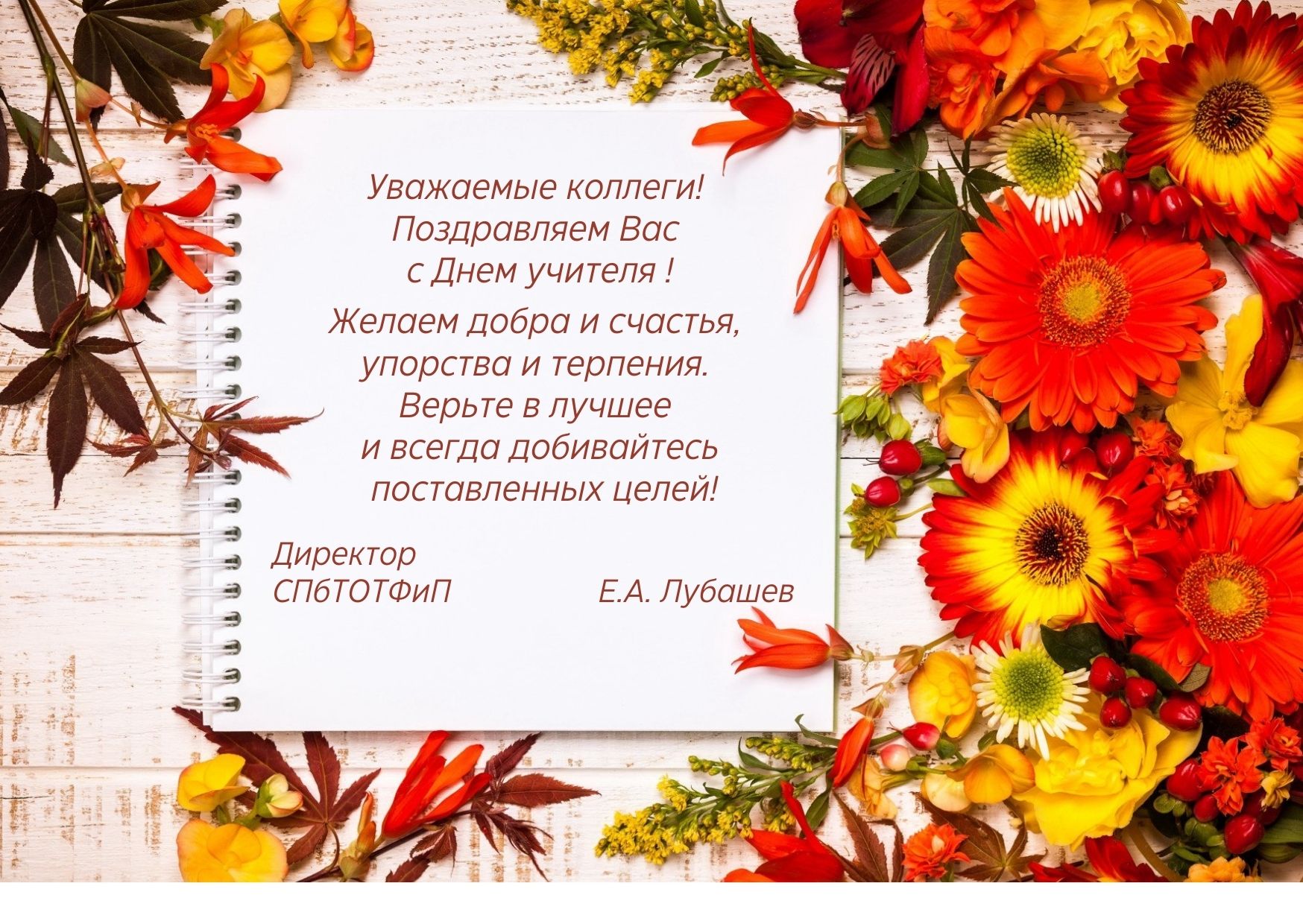Поздравляем с Днём учителя!