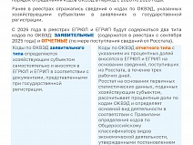 Порядок внесения и отражения в ЕГРЮЛ и ЕГРИП сведений о кодах ОКВЭД