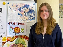 Мы помним! Мы гордимся! Студенты первого курса и преподаватели цикловой комиссии общеобразовательных дисциплин представили выставку творческих работ, посвящённую Дню полного освобождения Ленинграда от фашистской блокады